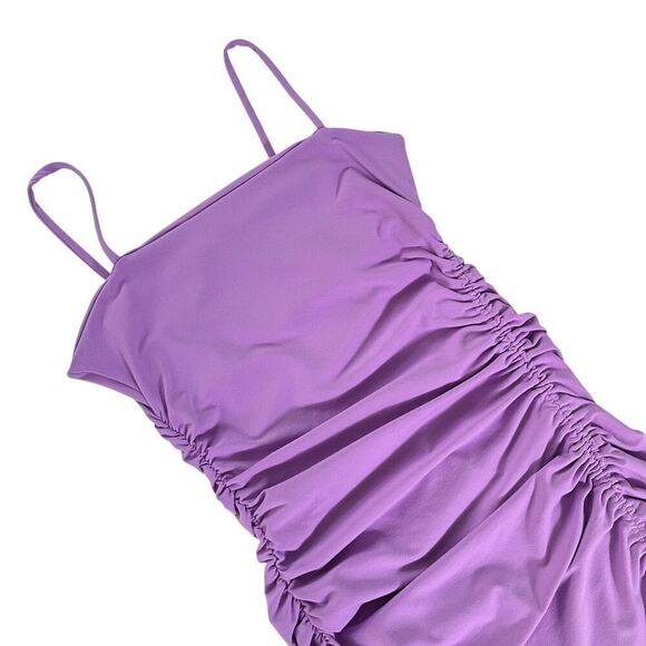 Susana Monaco Ruched Slit Maxi Dress in Violet‎ - Picture 3 of 12
